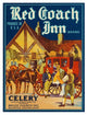 "Red Coach Inn Celery" Digital Paper Print by Retrolabel, 25"x32"