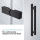 Tampa 69-71 5/16"Wx72"H Alcove Hinge Shower Door Black