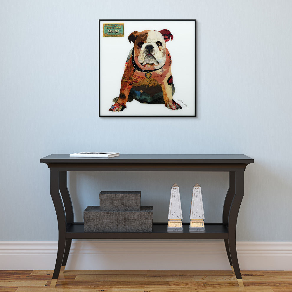 "Men's Best Bully"  Printed Wall Art Framed With Black Anodized Aluminum