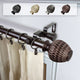 Telmo 1" Double Curtain Rod, Bronze, 28-48"