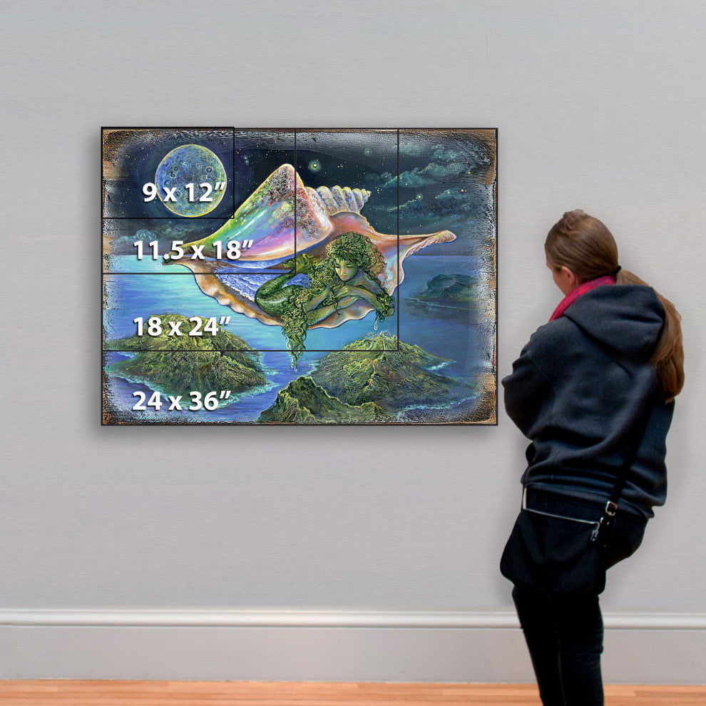 Sea View Wall and Table Top Wooden Decor, 48x36