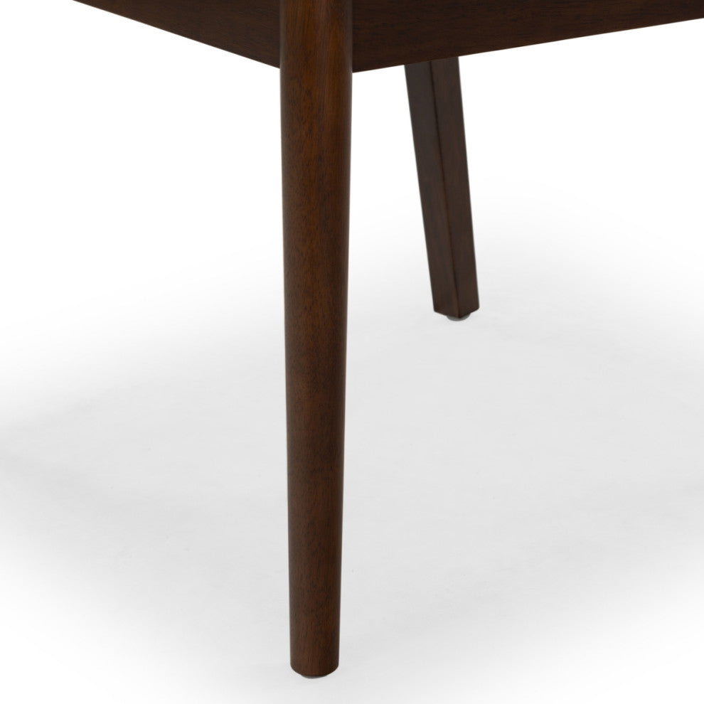 Safavieh Couture Portman Wood Dining Chair, Walnut/White