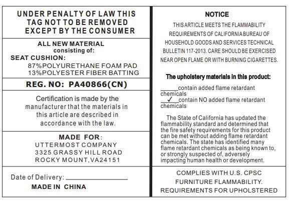 Uttermost Dennen Oak Ottoman