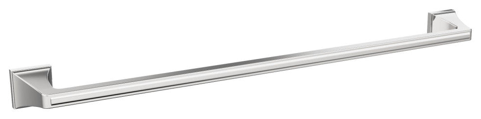 Amerock Mulholland Traditional Towel Bar, Chrome, 24" Center-to-Center