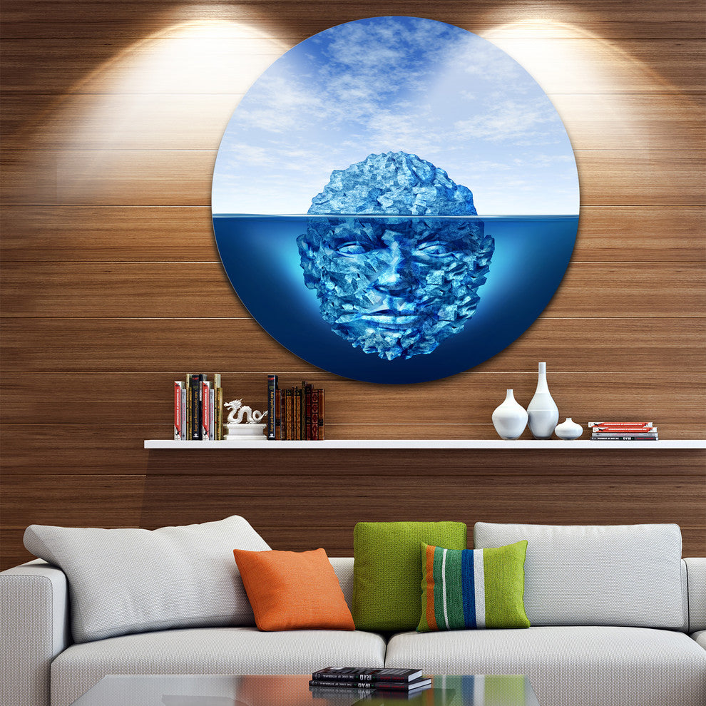 Exploration And Discovery, Digital Art Abstract Disc Metal Artwork, 36"