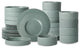 Christian Siriano Lusso Stoneware 32 Piece Dinnerware Set, Stone