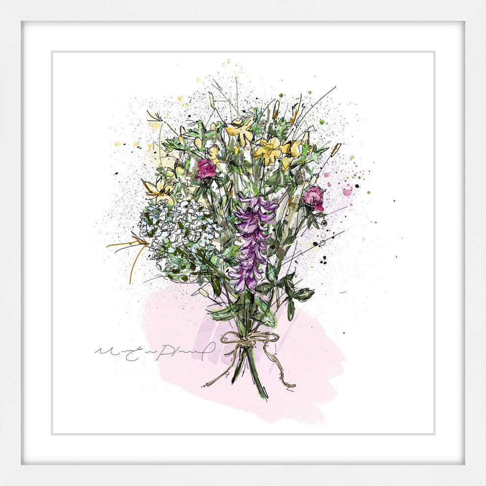"Bouquet avec corde" Framed Painting Print