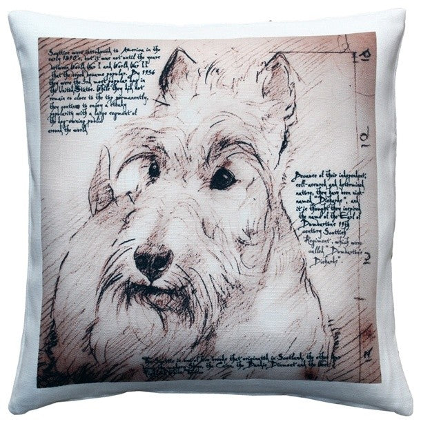 Leonardo's Dogs Scottish Terrier Dog Pillow