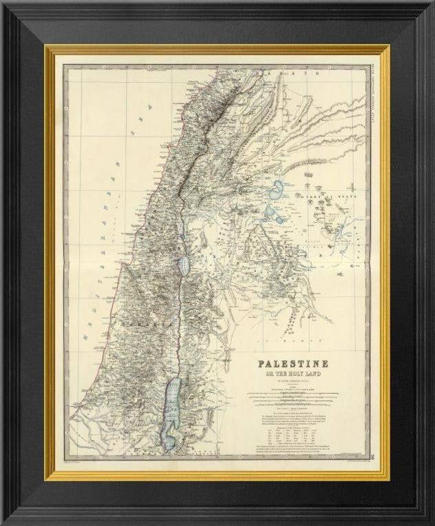 "Palestine, 1861" Framed Canvas Giclee by Alexander Keith Johnston, 17x20"