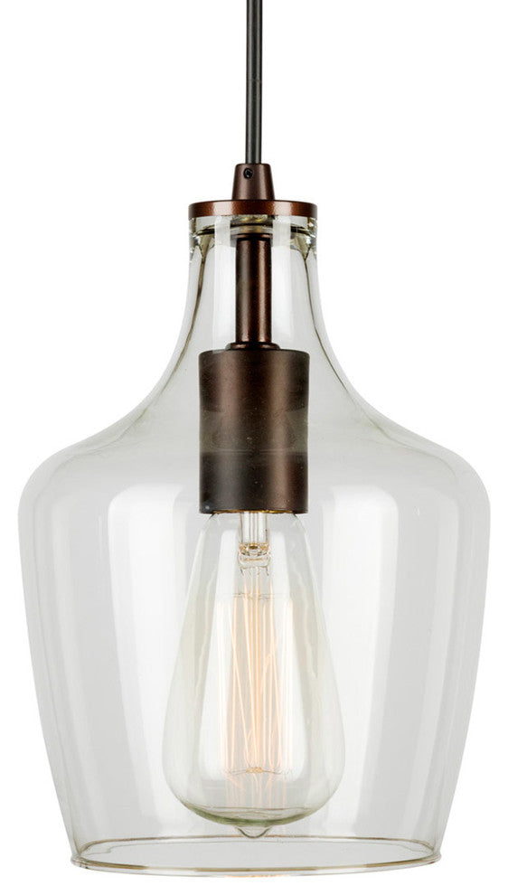 Signature 1 Light Mini Pendant, Antique Bronze
