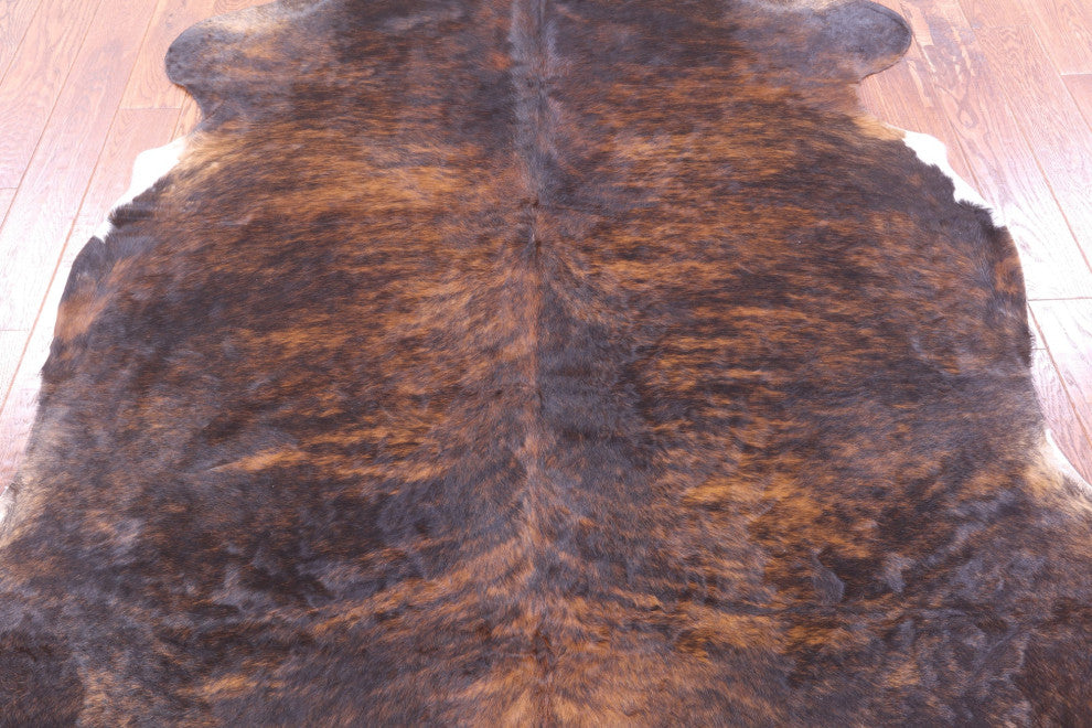 7' 2" X 6' 8" Brindle Natural Cowhide Rug C2269