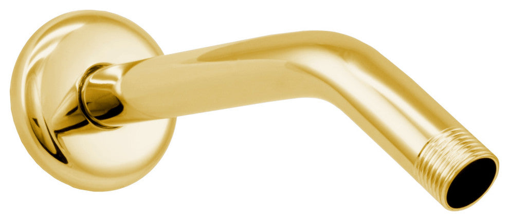 Shower Arm, Polished Brass, 8"