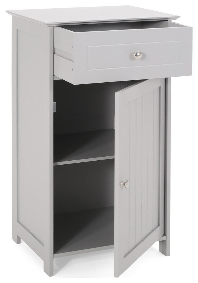 Chloe Modern Bathroom Storage Cabinet, Light Gray