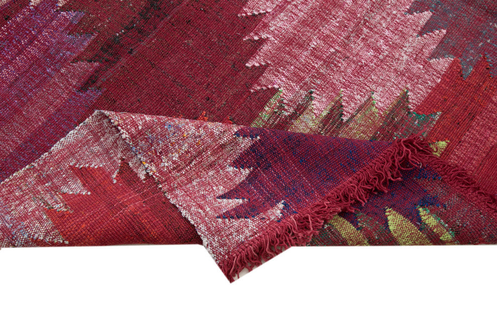 Rug N Carpet - Handmade Turkish 7' 11'' x 11' 3'' Modern Design Wool Kilim Rug