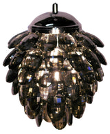 Crystal Pineapple Single Pendant Light, Smoke
