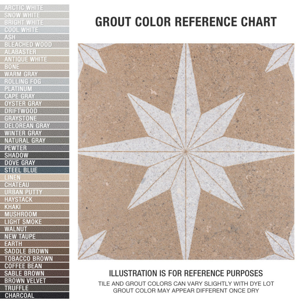 SomerTile Compass Star 8 in. x 8 in. Porcelain Floor and Wall Tile