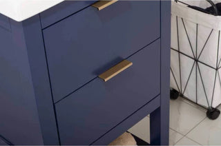 Design Element Klein 24" Modern Single Sink Vanity, Blue