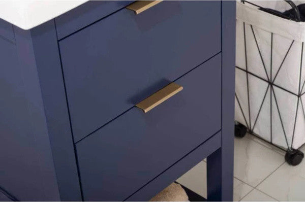 Design Element Klein 24" Modern Single Sink Vanity, Blue