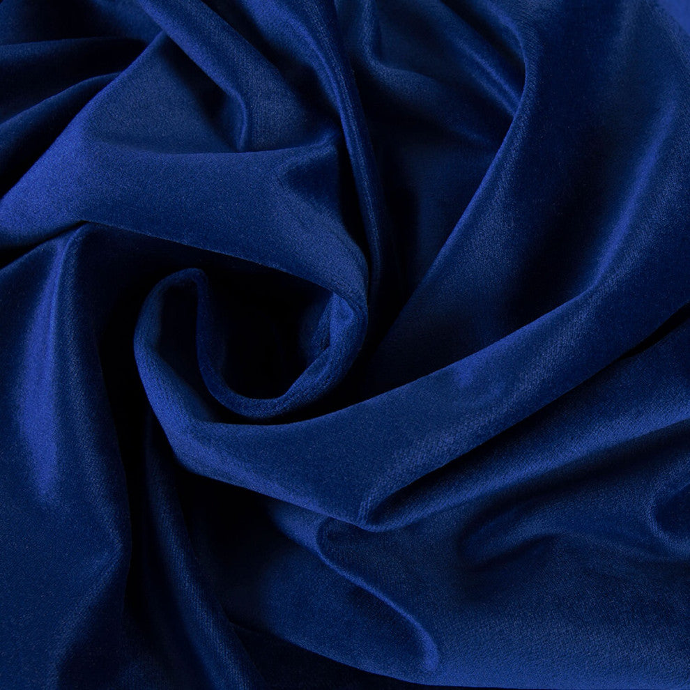 Pisces Blue Heritage Plush Velvet Fabric Sample, 4Wx4L