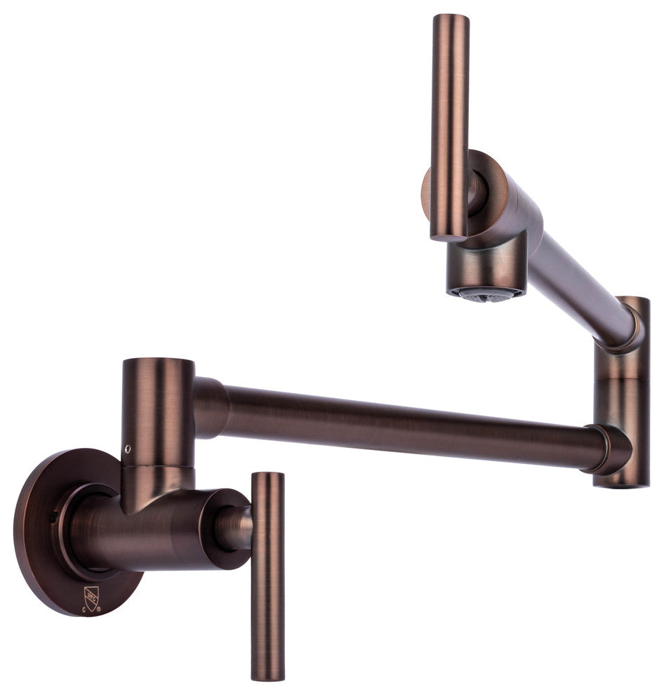 Brienza Contemporary Pot Filler Kitchen Faucet in Oil Rubbed Bronze