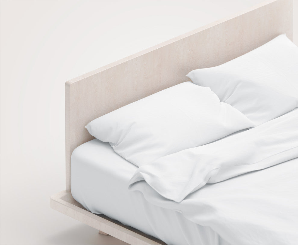Organic Cotton Fitted Sheets, Extra Deep Pocket, Lustrous Sateen Weave, Set of 2