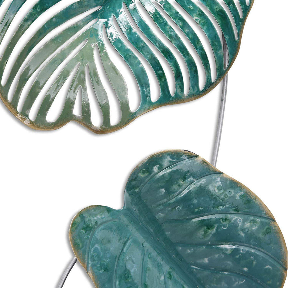 Glossy Tropical Leaf Wall Decor