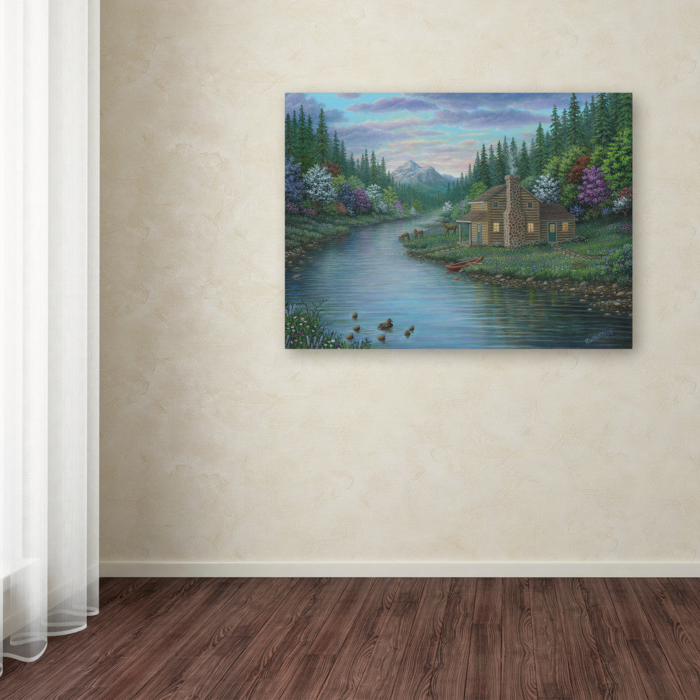 Robert Wavra 'The Cabin' Canvas Art, 35" x 47"