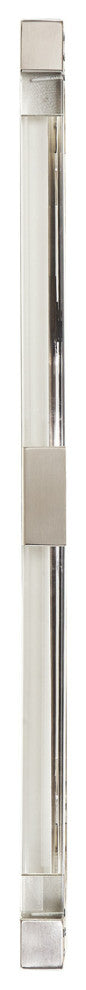Penthouse Acrylic Wall Mirror - Clear/Brushed Stainless Steel