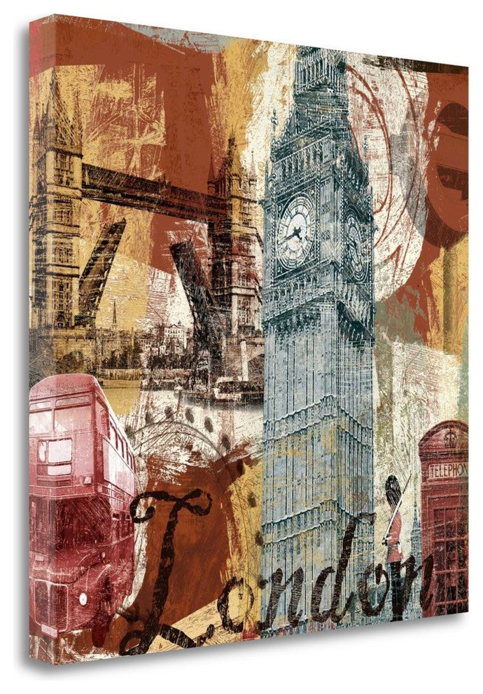 "Tour London" By Eric Yang, Giclee Print on Gallery Wrap Canvas, Ready to Hang