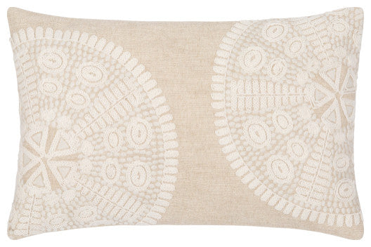 Surya Maricopa Pillow Shell With Polyester Insert 14"H X 22"W Beige