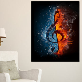 "Treble Clef" Abstract Digital Canvas Print, 30"x40"