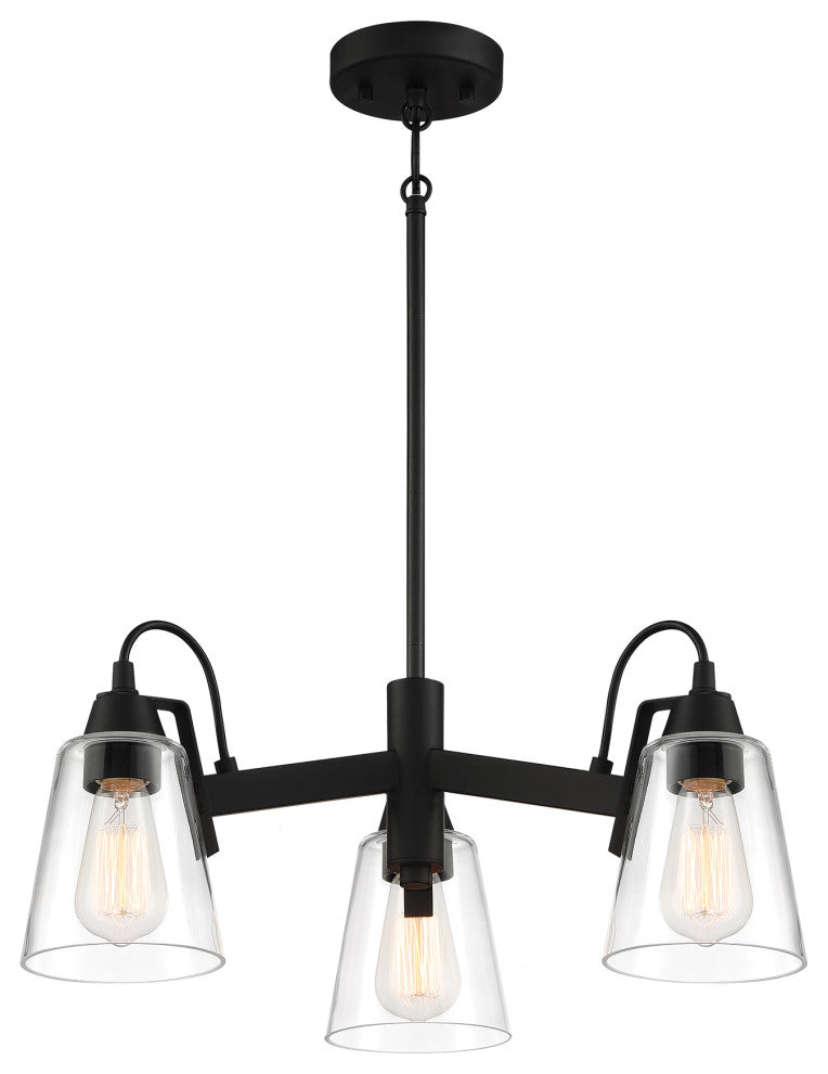 Minka Lavery Beckonridge 3 Light Chandelier, Coal