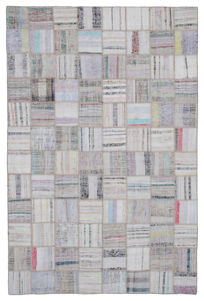 Rug N Carpet - Handmade Turkish 6' 6'' x 9' 9'' Vintage Patchwork Kilim Rug