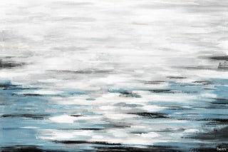 "Reflective Sea" Painting Print on Wrapped Canvas, 12"x8"