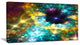 Golden Cosmic Black Hole, Abstract Art on Canvas, 40x20