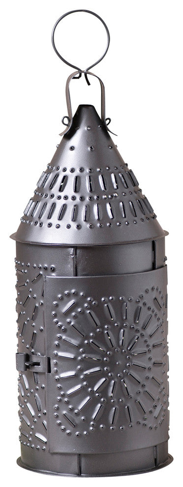 15-Inch Primitive Lantern in Smokey Black