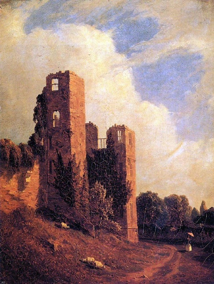 Sanford Robinson Gifford Kenilworth Castle, 21"x28" Gallery Wrapped Canvas