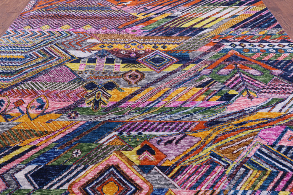 9' 1" X 11' 10" Moroccan Handmade Wool Rug - Q14800