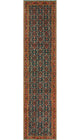 Fine Vintage Distressed Huriye Navy/Red Runner, 3'1x13'2