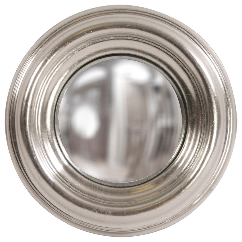 Howard Elliott Sylvia Round Silver Convex Mirror