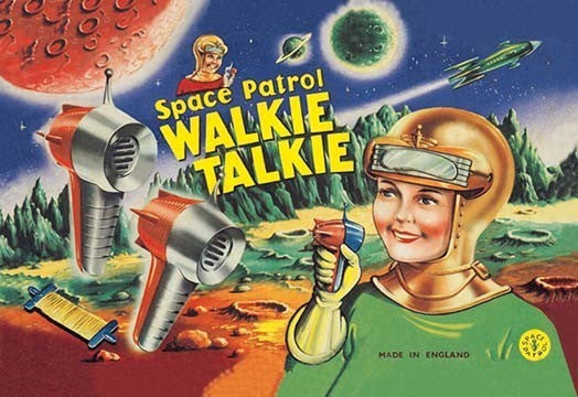 Space Patrol Walkie Talkie - Gallery Wrapped Canvas Art 28" x 42"
