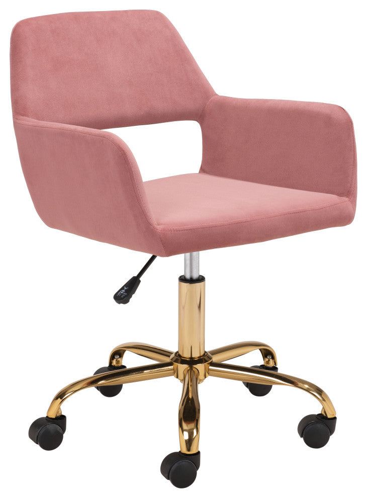 Athair Office Chair Pink/Gold