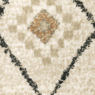 Garson Southwest Tribal Area Rug, Ivory, 5'3"x7'3"