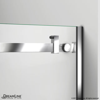 Enigma Air 44-48"Wx76"H Frameless Sliding Shower Door, Brushed Stainless Steel
