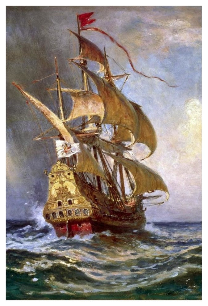 "Knight of The Double Cross - Detail" Print by Jean Leon Gerome Ferris, 42"x62"