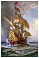 "Knight of The Double Cross - Detail" Print by Jean Leon Gerome Ferris, 42"x62"
