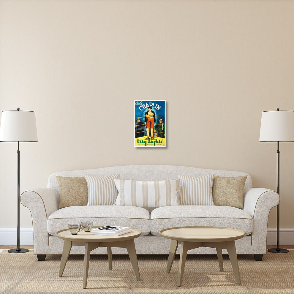 "Charlie Chaplin - City Lights, 1931" Canvas Giclee, 16"x24"