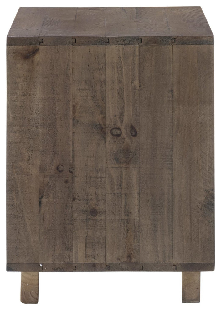 Nevada Nightstand - Dark Driftwood
