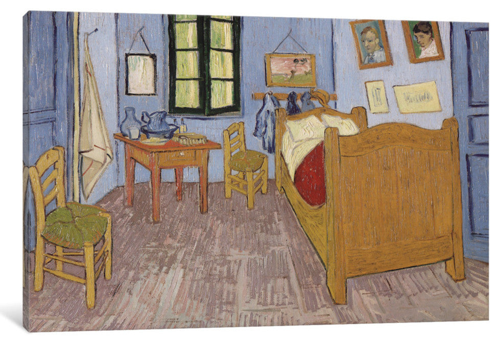 "Bedroom In Arles, September 1889" by Vincent van Gogh, 40x26x1.5"