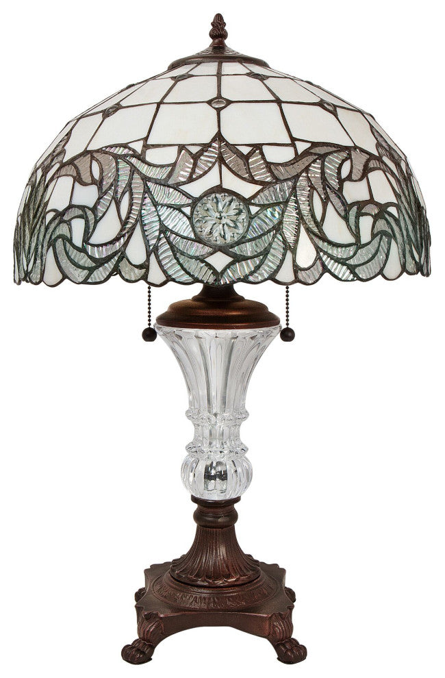 Serena d'italia Tiffany Style White Decorative Table Lamp